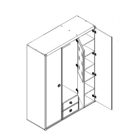 ИНДИАНА Skapis JSZF 3D2S/150 БРВ-Украина