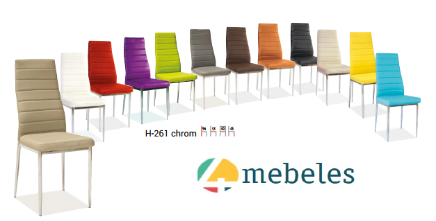 Krēsls H-261 chrome (12 krāsas)