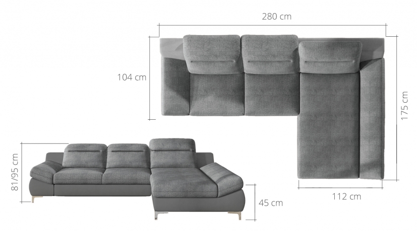 Izvelkamais stūra dīvāns TIMOLA mini