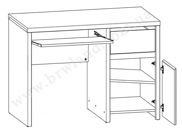 KASPIAN белый BIU1D1S/120 Rakstāmgalds BRW