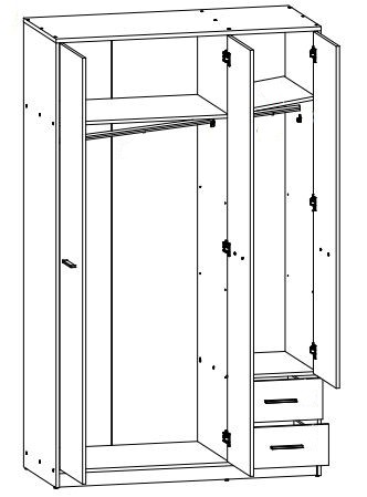 NEPO SZF3D2S Skapis BRW