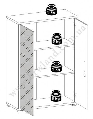 OFFICE LUX REG2D/114 тумба BRW