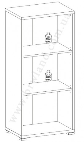 OFFICE LUX REG/53/114 стеллаж BRW