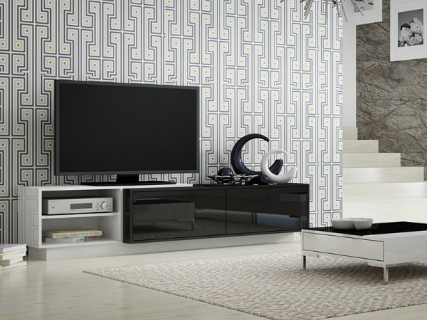 SIGMA 2 Tv-galdiņš черный/белый CAMA