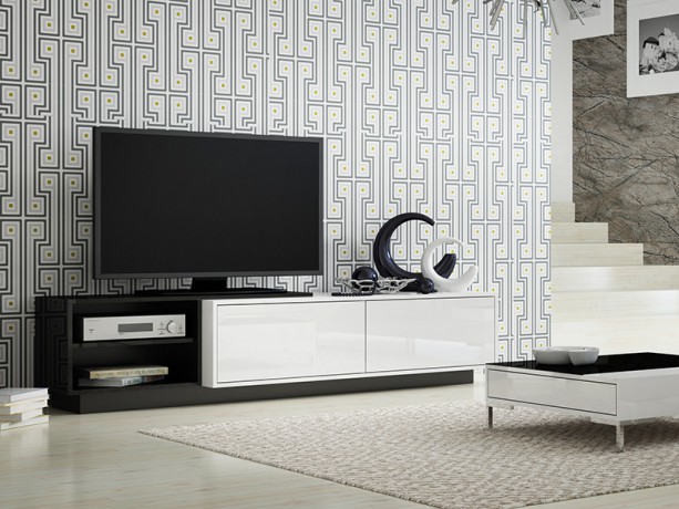 SIGMA 2 Tv-galdiņš белый/черный CAMA