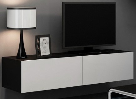 VIGO Tv-galdiņš 140 черный/белый глянец CAMA