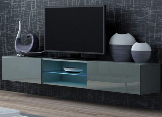 VIGO Tv-galdiņš GLASS серый/серый глянец CAMA