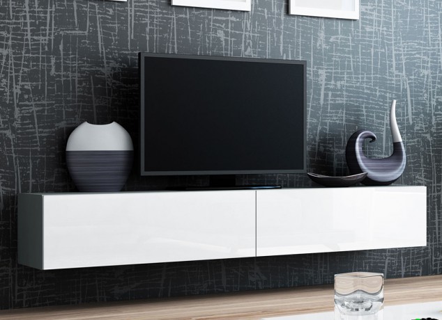 VIGO Tv-galdiņš 180 серый/белый глянец CAMA