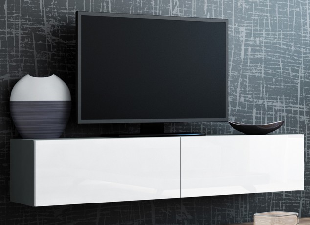 VIGO Tv-galdiņš 140 серый/белый глянец CAMA
