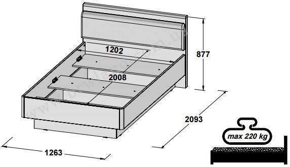HEYL222-C230 Gulta HEY Forte (Lozko mlodziezowe)