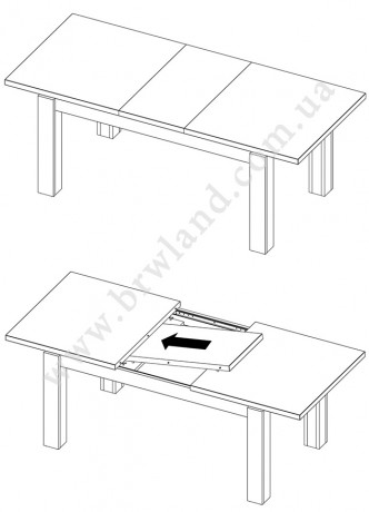 LATT44-N31 Izvelkams galds LATINA Forte (Stol rozkladany)
