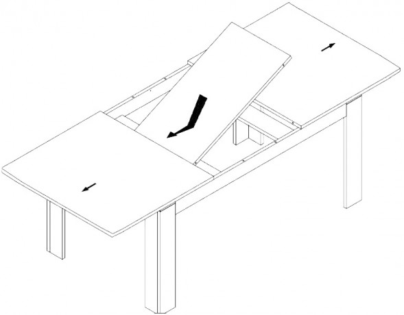 LTST16-D30 Izvelkams galds LATIS Forte (Stol rozkladany)