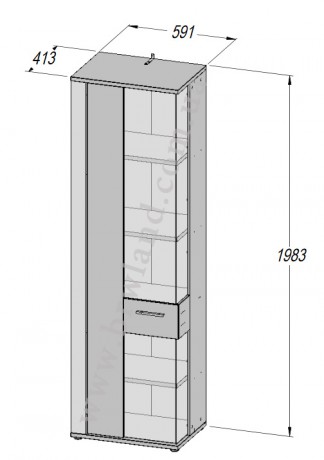 LBDV711L-C208 Витрина LOMBARDO Forte (Witryna lewa)