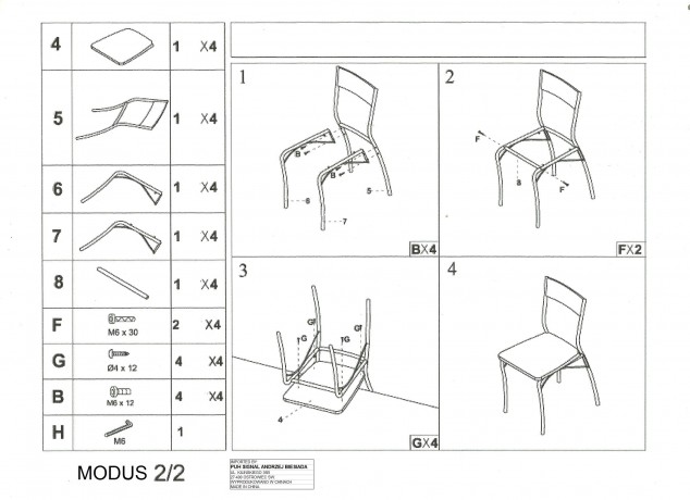 MODUS galds SIGNAL комплект 1+4