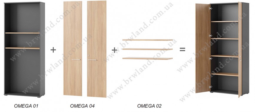 OMEGA 01-02-04 Skapis 2-durvju SZYNAKA