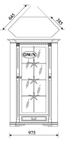 ORFEUSZ Витрина угловая OW/N Taranko