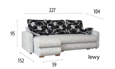 CRISS izvelkamais stūra dīvāns