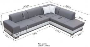 DARCO izvelkamais stūra dīvāns