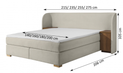 Luxury Kontinentālā divguļamā gulta 160 Var. B Nr.506