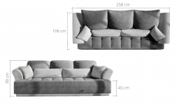 Izvelkamais dīvans PURE sofa