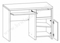 KASPIAN белый BIU1D1S/120 Rakstāmgalds BRW