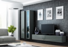 VIGO Tv-galdiņš 180 серый/серый глянец CAMA