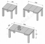 EST45-D50 Izvelkams galds Forte (Stol rozkladany)