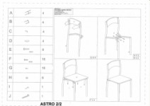 ASTRO galds SIGNAL комплект 1+4